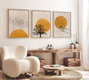 Wallity Cuadro Decorativo Enmarcado en MDF de 3 Piezas 30 x 40 cm